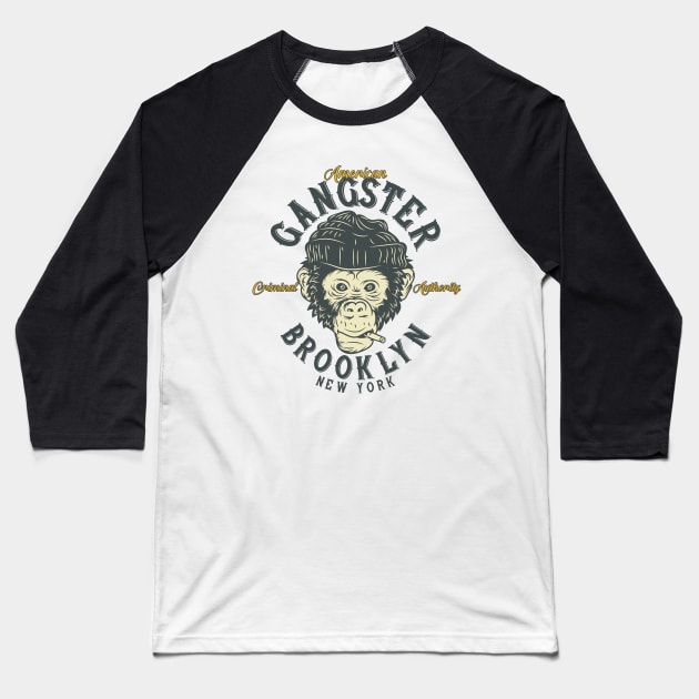 Gangster Brooklyn Baseball T-Shirt by ikshvaku